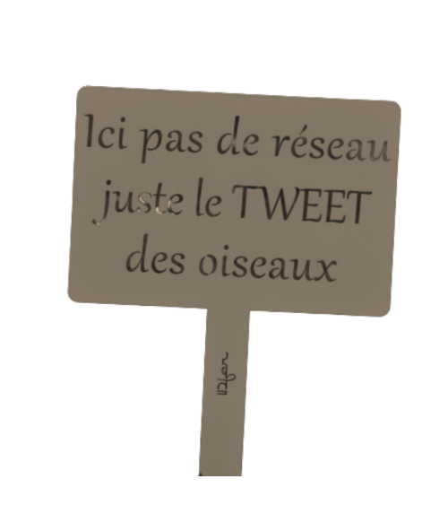 Étiquette de jardin