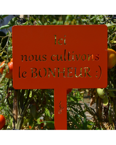Étiquette de jardin