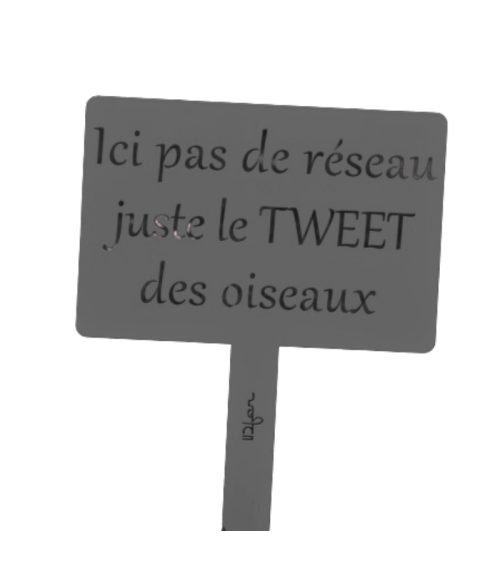 Pancarte de jardin en métal personnalisée - IDfer