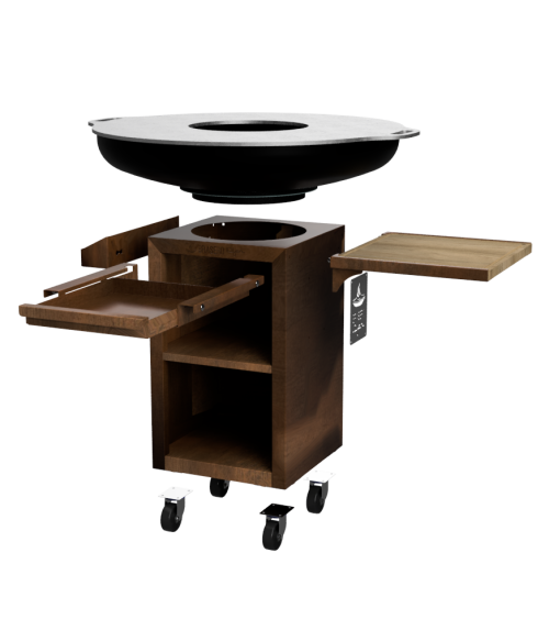 Brasero rond 80cm sur meuble