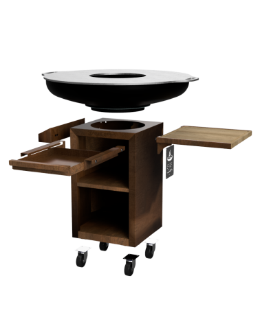Brasero rond Ø800mm sur meuble