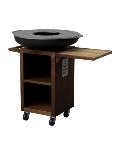 Brasero rond Ø800mm sur meuble