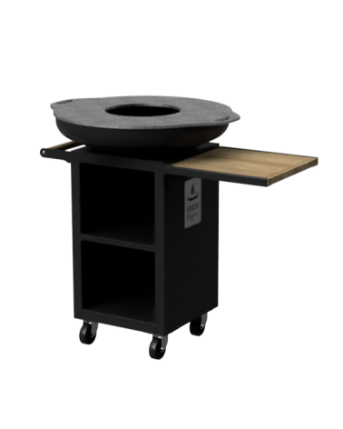 Brasero rond 80cm sur meuble