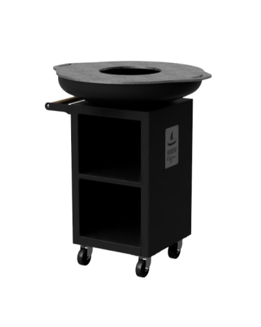 Brasero rond Ø800mm sur meuble