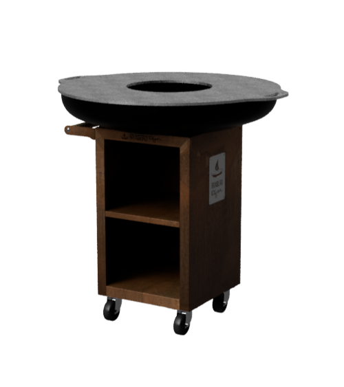 Brasero rond 100cm sur meuble