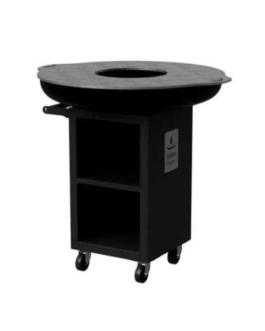 Brasero rond 100cm sur meuble
