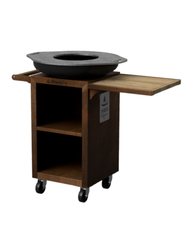 Brasero rond 65cm sur meuble