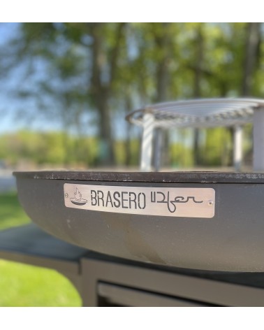 Brasero à poser 100cm avec plaque en inox