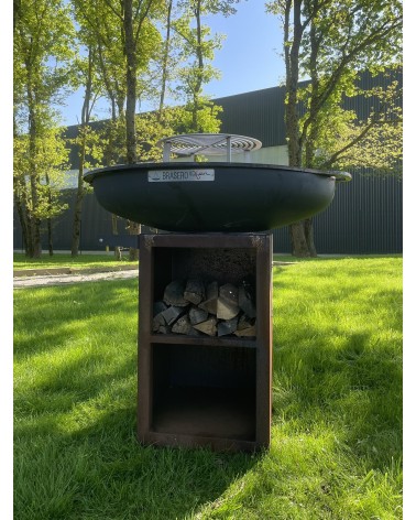 Brasero rond Ø800mm sur meuble