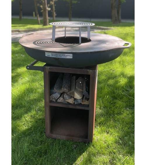 Brasero rond Ø800mm sur meuble