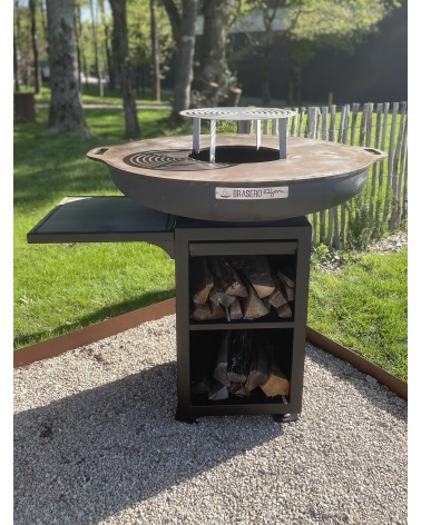 Brasero rond Ø1000mm sur meuble