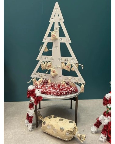 Calendrier de l'Avent métal – Sapin avec pochons réutilisables