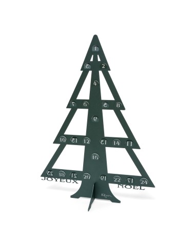 Calendrier de l'Avent métal – Sapin avec pochons réutilisables