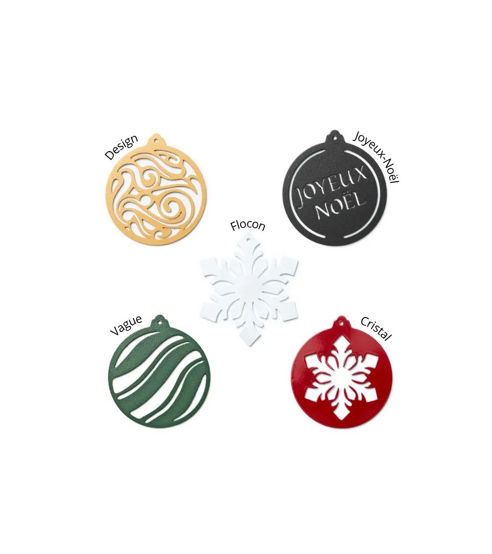 Boules de Noël métal design réutilisables – fabriqué en France | IDfer