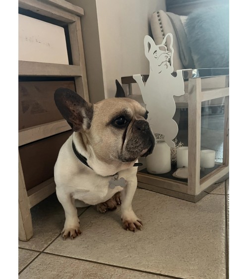 Chien bulldog à suspendre - Décoration en métal