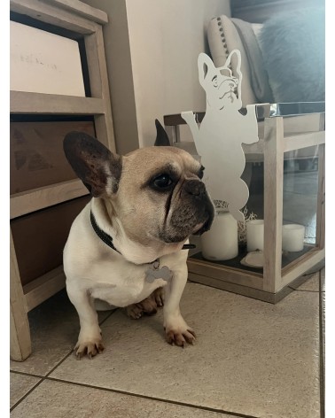Chien bulldog à suspendre - Décoration en métal
