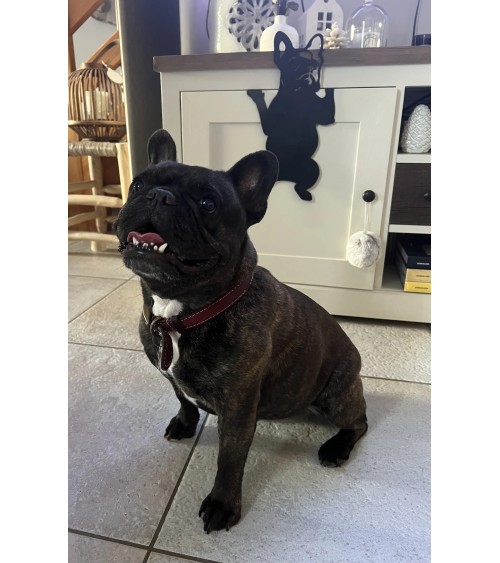 Chien bulldog à suspendre - Décoration en métal