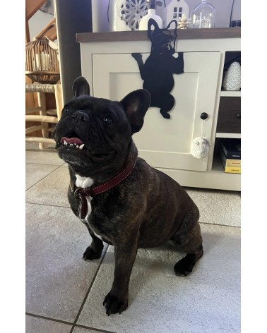 Chien bulldog à suspendre - Décoration en métal