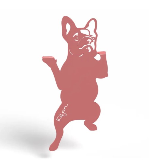Chien bulldog à suspendre - Décoration en métal