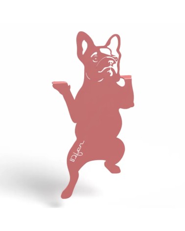Chien bulldog à suspendre - Décoration en métal