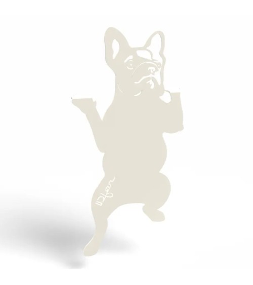 Chien bulldog à suspendre - Décoration en métal