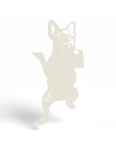 Chien bulldog à suspendre - Décoration en métal