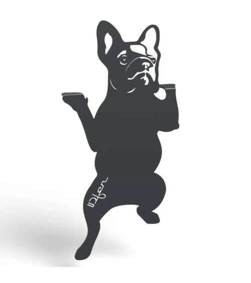Chien bulldog à suspendre - Décoration en métal