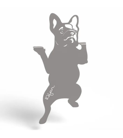 Chien bulldog à suspendre - Décoration en métal