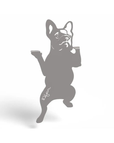 Chien bulldog à suspendre - Décoration en métal
