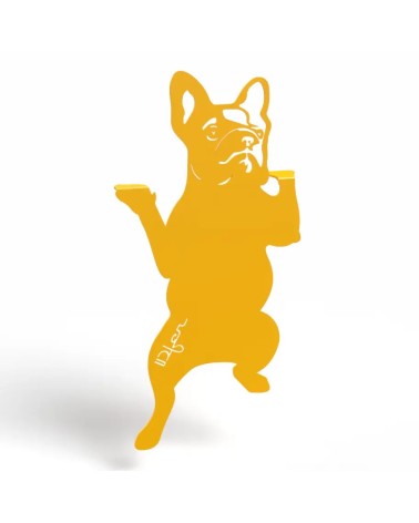 Chien bulldog à suspendre - Décoration en métal