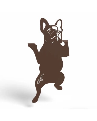 Chien bulldog à suspendre - Décoration en métal