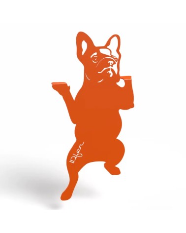 Chien bulldog à suspendre - Décoration en métal