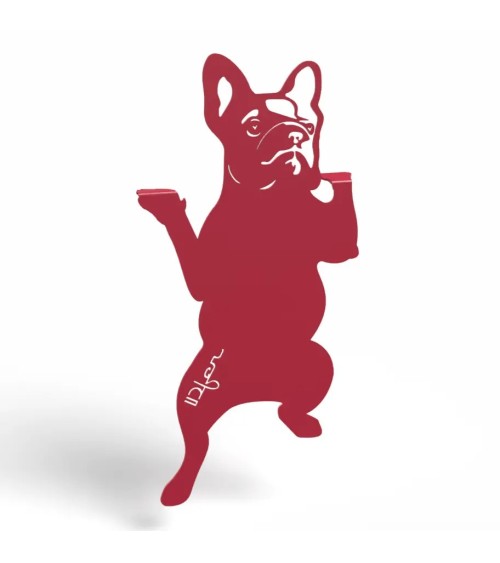 Chien bulldog à suspendre - Décoration en métal