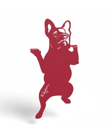 Chien bulldog à suspendre - Décoration en métal