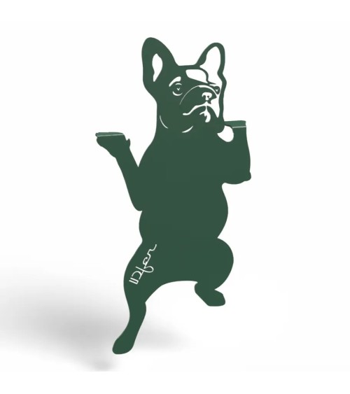 Chien bulldog à suspendre - Décoration en métal