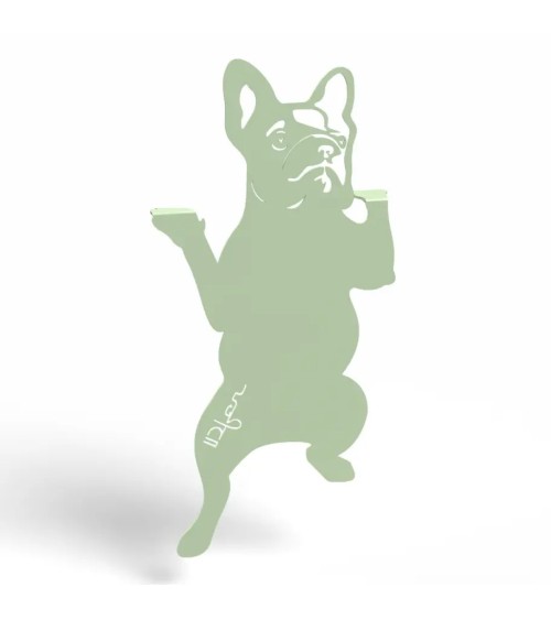 Chien bulldog à suspendre - Décoration en métal