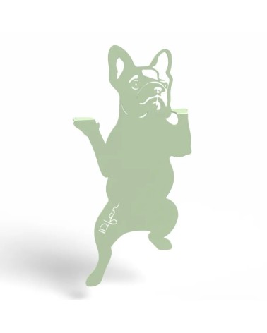 Chien bulldog à suspendre - Décoration en métal
