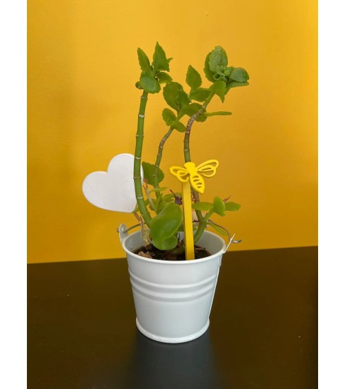 Piquets déco pour plantes – Abeille, papillon, libellule, champignon