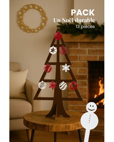 Starter Pack Déco de Noël – Sapin & déco en métal made in France