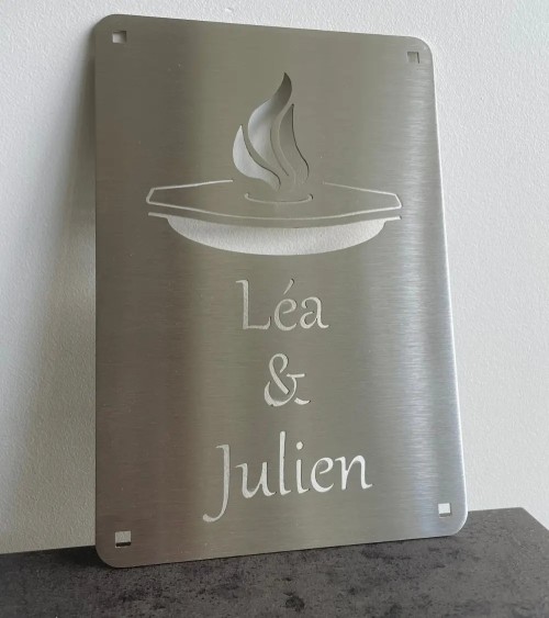 Plaque personnalisée pour brasero Plaque personnalisée pour brasero