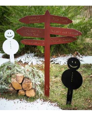 Panneau de Noël en métal | Décoration extérieure Noël