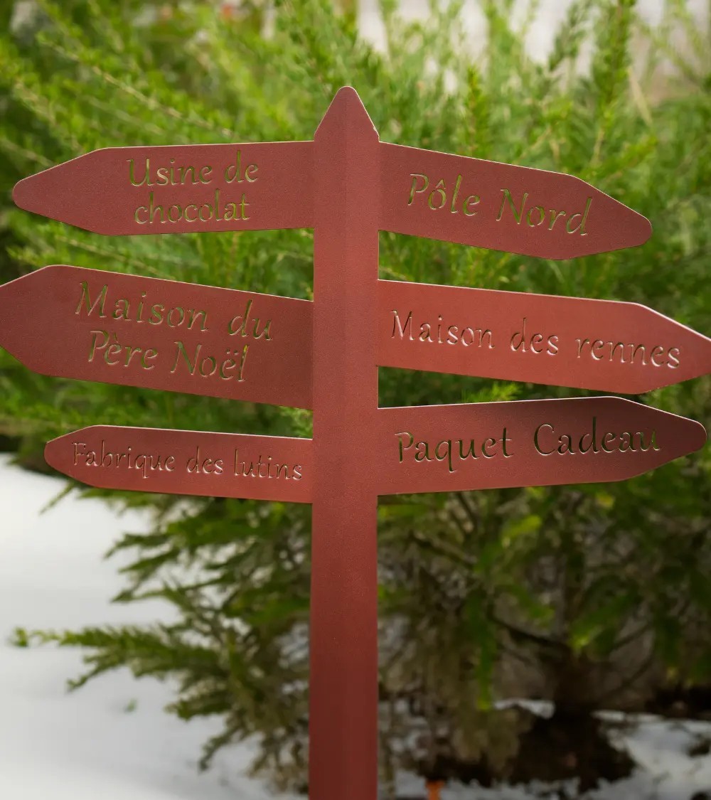 Panneau de Noël en métal | Décoration extérieure Noël Panneau de Noël en métal | Décoration extérieure Noël