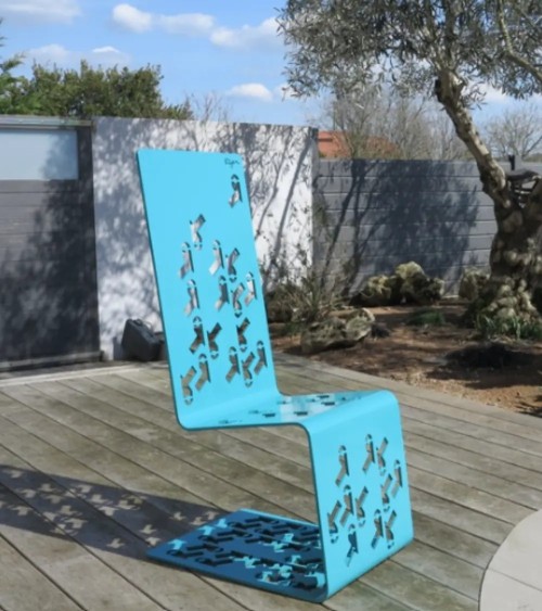 Chaise design en métal haut de gamme - Set-On - IDfer