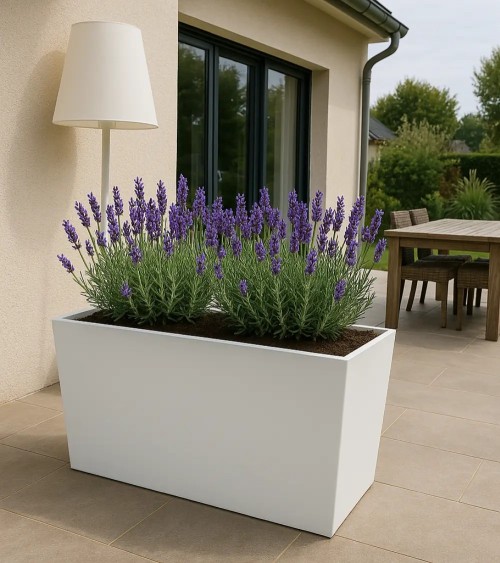 Jardinière longue en acier thermolaqué – Design | IDfer