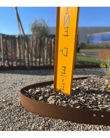 Fixations pour bordures en acier corten