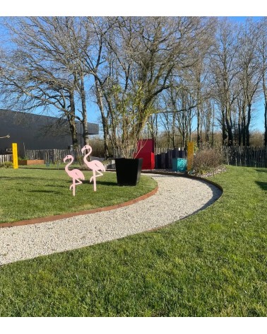 Fixations pour bordures en acier corten