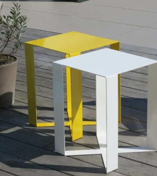 Tabouret haut de gamme en métal design - T-Steel - IDfer
