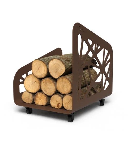 Range-bûches d'intérieur design à roulettes | IDfer