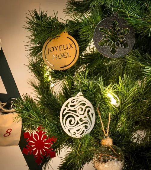 Boules de Noël métal design réutilisables – fabriqué en France | IDfer