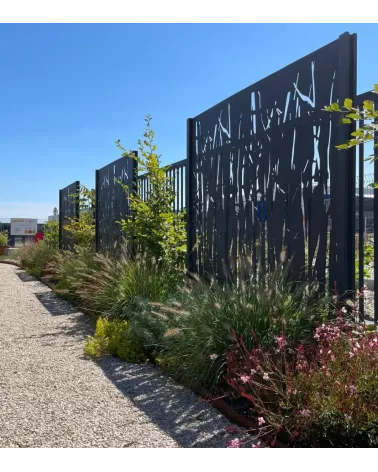 Panneau décoratif brise-vue aluminium| Clôture extérieure IDfer